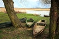 Narew National Park Ã¢â¬â Poland. Wooden boat. Royalty Free Stock Photo